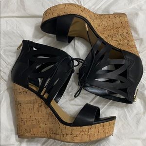 Black Cork Wedges